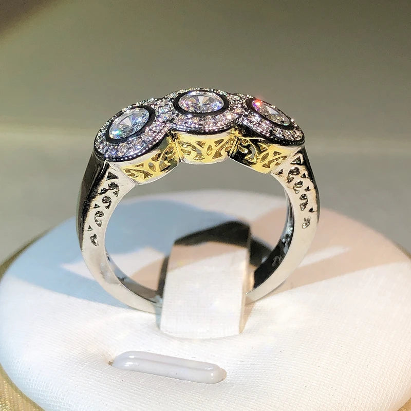 New Arrival Round AAAA+ Zircon Wedding Engagement Ring
