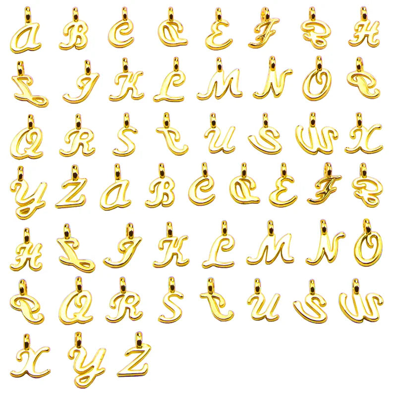 26pcs English Alphabet Letter Charm Initial Charms Pendants