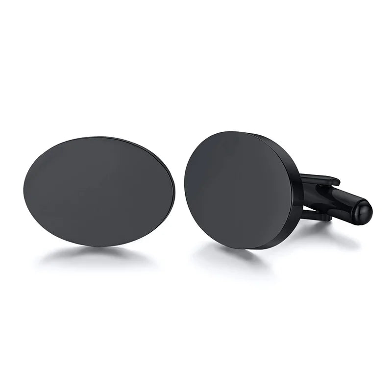 Personalized Men's Shirt Stainless Steel Cufflinks
