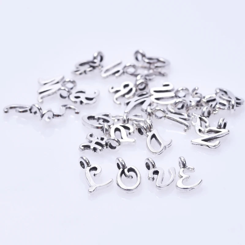26pcs English Alphabet Letter Charm Initial Charms Pendants
