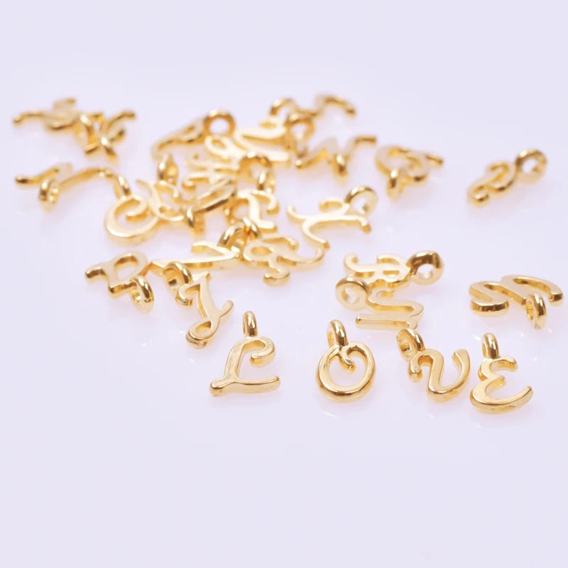 26pcs English Alphabet Letter Charm Initial Charms Pendants