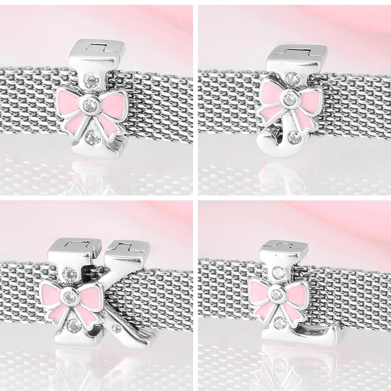 Top quality 925 Sterling Silver Letter A to Z Zircon clips Beads