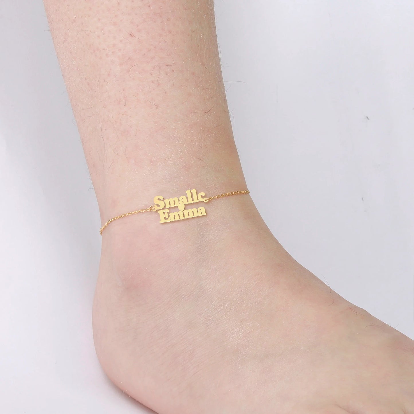 Custom Name Anklet Bracelet for Women Personalized Stainless