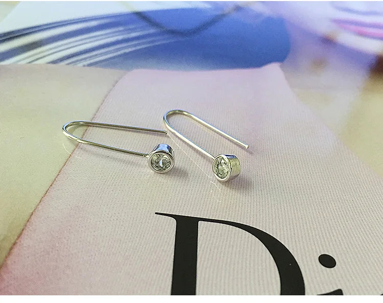 925 Sterling Silver Cubic Zirconia Dangle Earrings