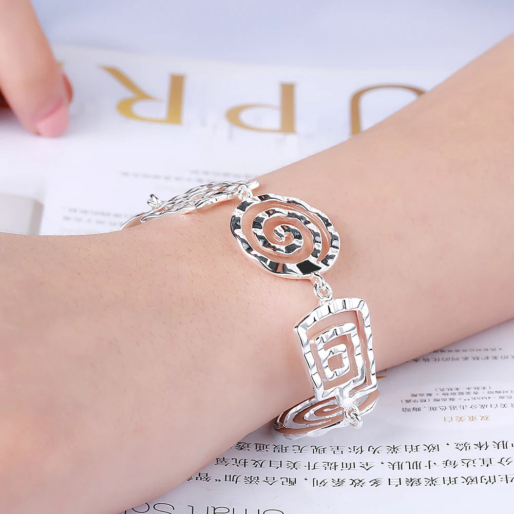 S925 Jewelry Sets Fine Thread Earrings Bracelets Necklace