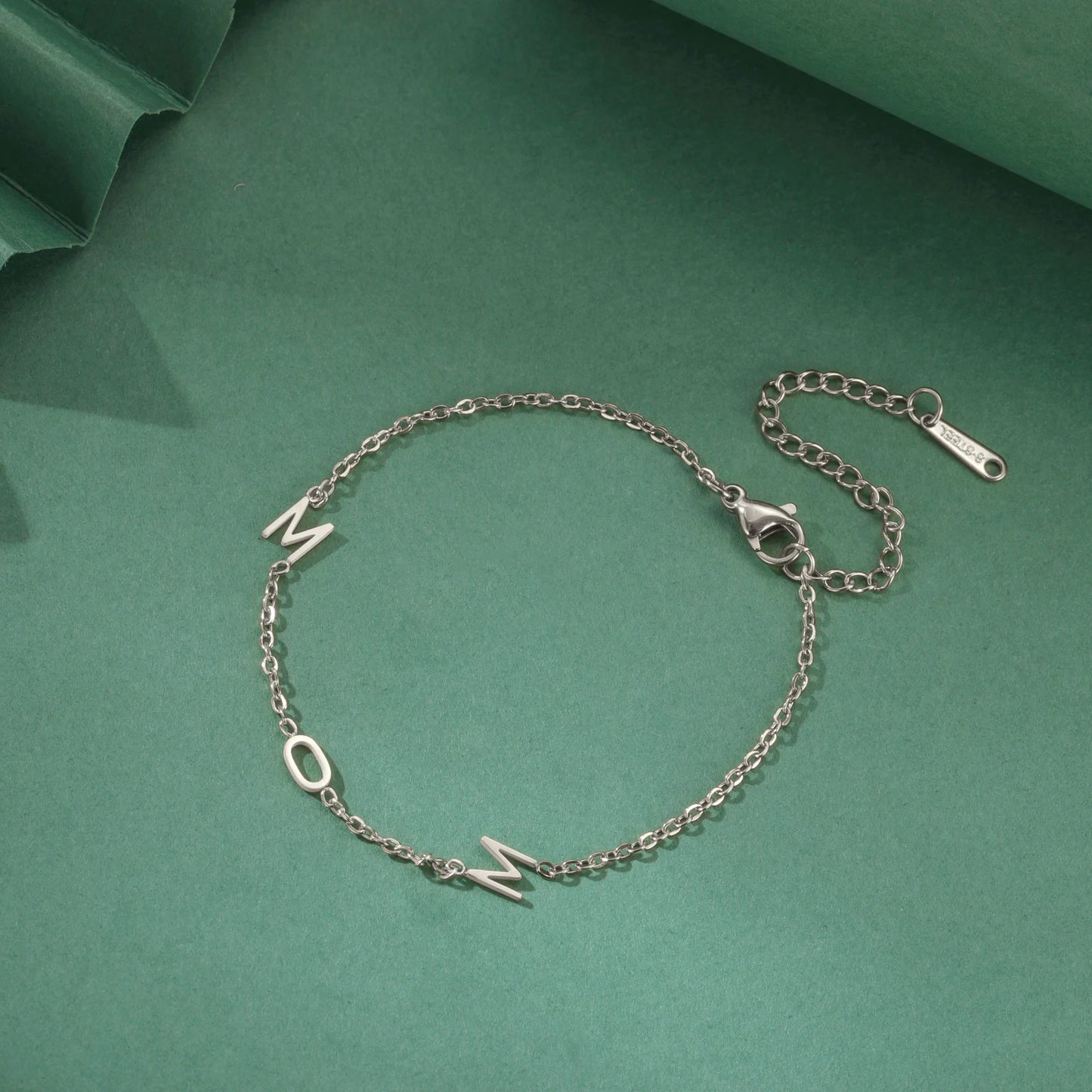 Custom Initial Letter Bracelet For Women - Stainless Steel