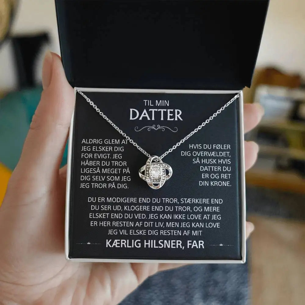 To My Daughter – Heart Knot Pendant Gift from Dad