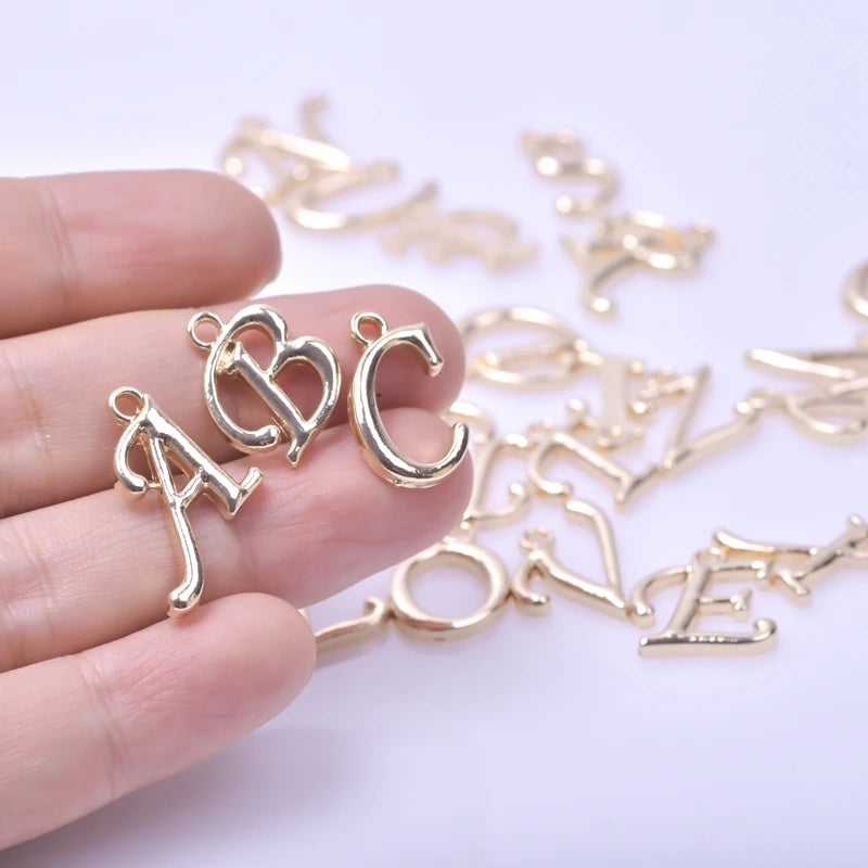 26pcs English Alphabet Letter Charm Initial Charms Pendants