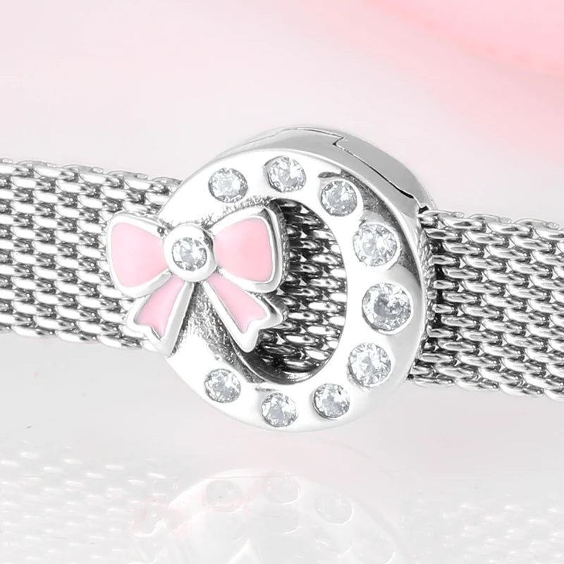 Top quality 925 Sterling Silver Letter A to Z Zircon clips Beads