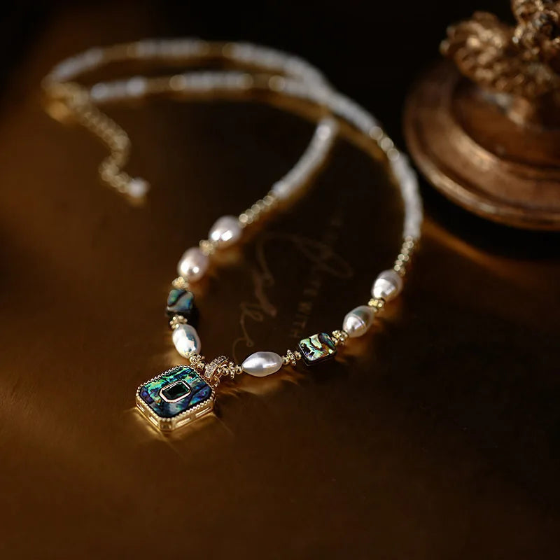 Luxury Freshwater Pearl Pendant Necklace 14K Gold Filled Jewelry
