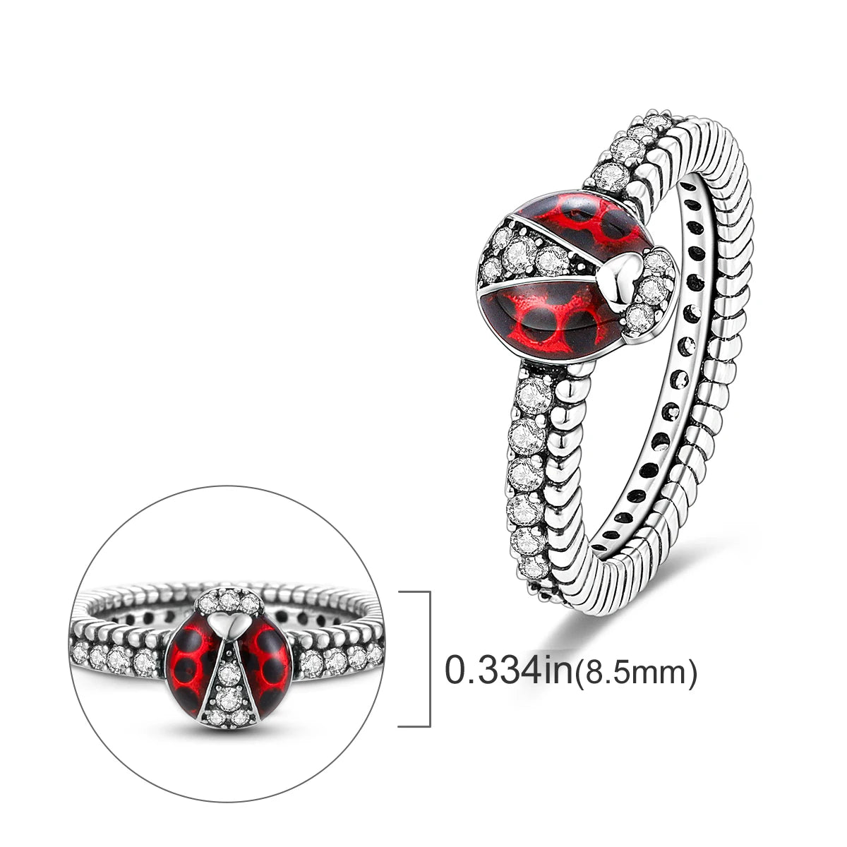 925 Silver Infinite Love Firefly Zircon Rings For Women