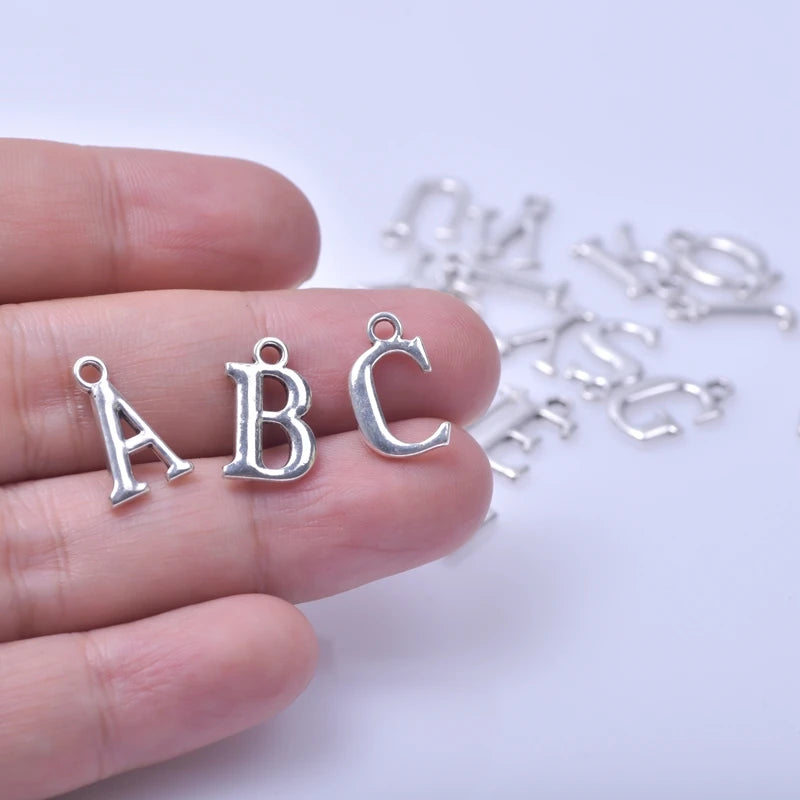 26pcs English Alphabet Letter Charm Initial Charms Pendants