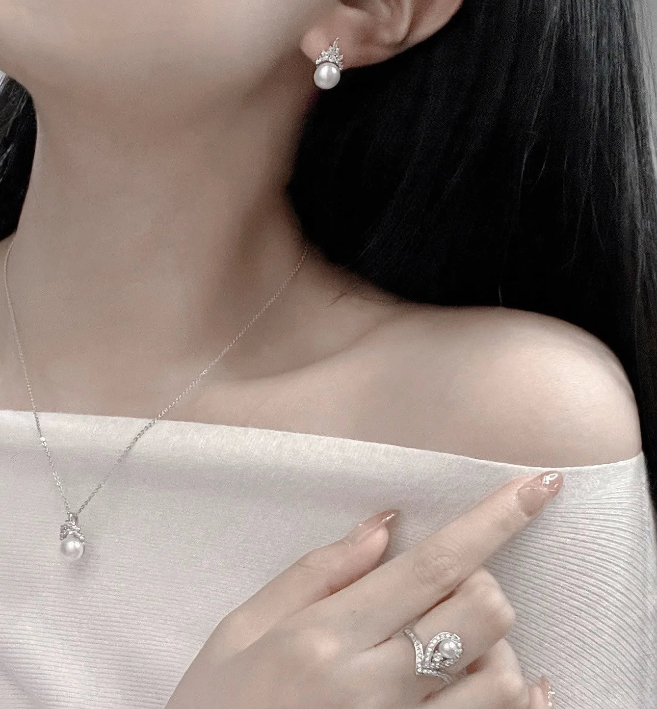 New Fashion Freshwater Pearl Jewelry Set