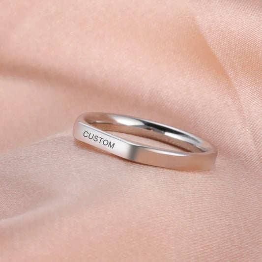 Engrave Name Personalized Finger Ring – A Unique Custom Gift for Women