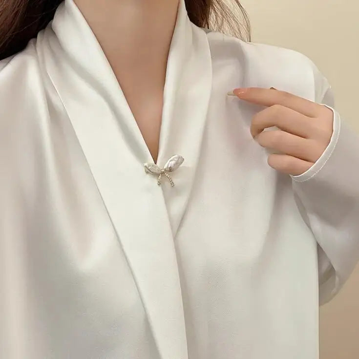Pearl Bow Brooch For Women Vintage Luxury Jewelry Gifts