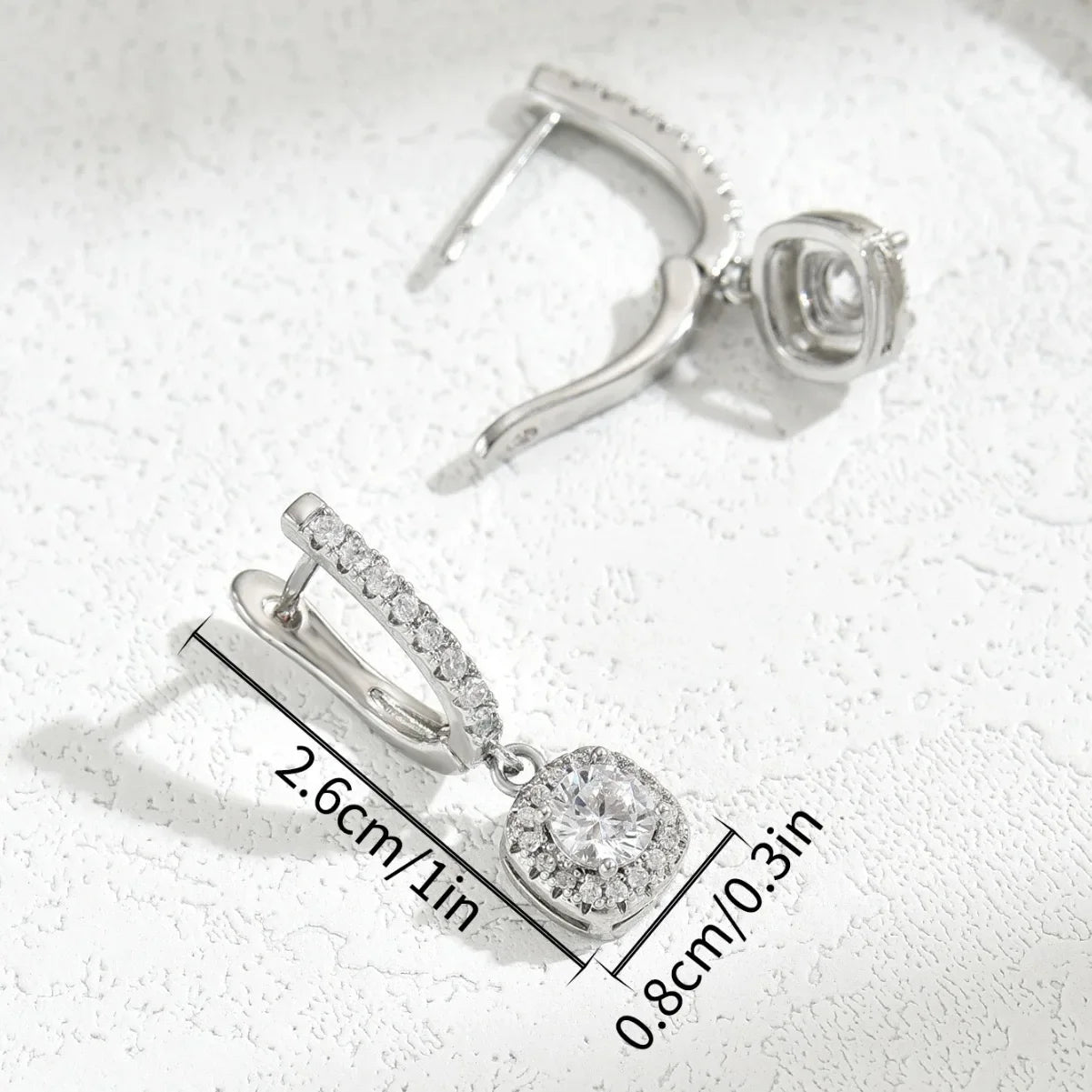 925 Sterling Silver Eternity Earrings for Women