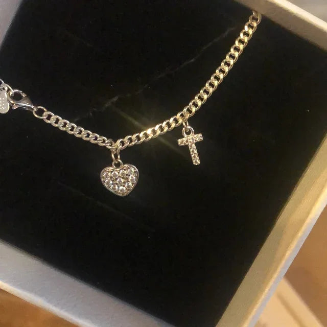 Custom Crystal Name Anklet Personalized