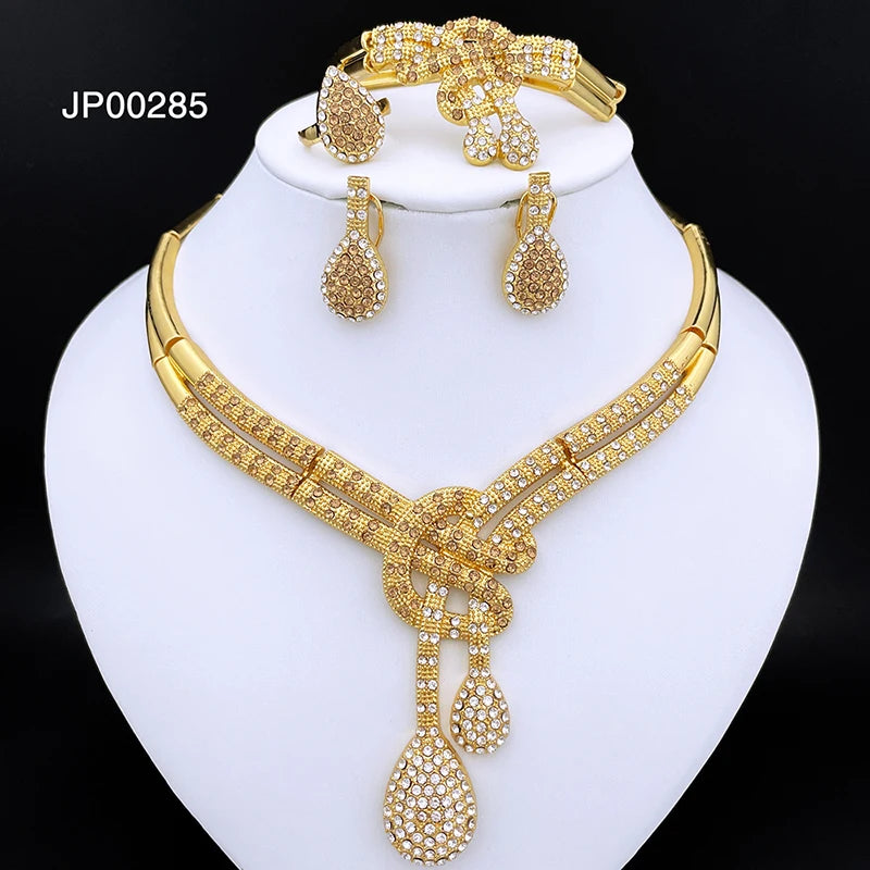 Dubai Gold Color Women Jewelry Set – Classic 18K Gold Plated Elegance
