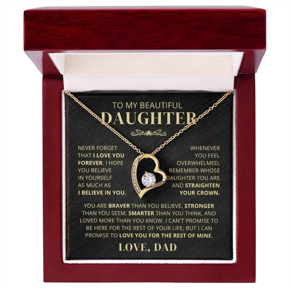 To My Daughter – Heart Knot Pendant Gift from Dad