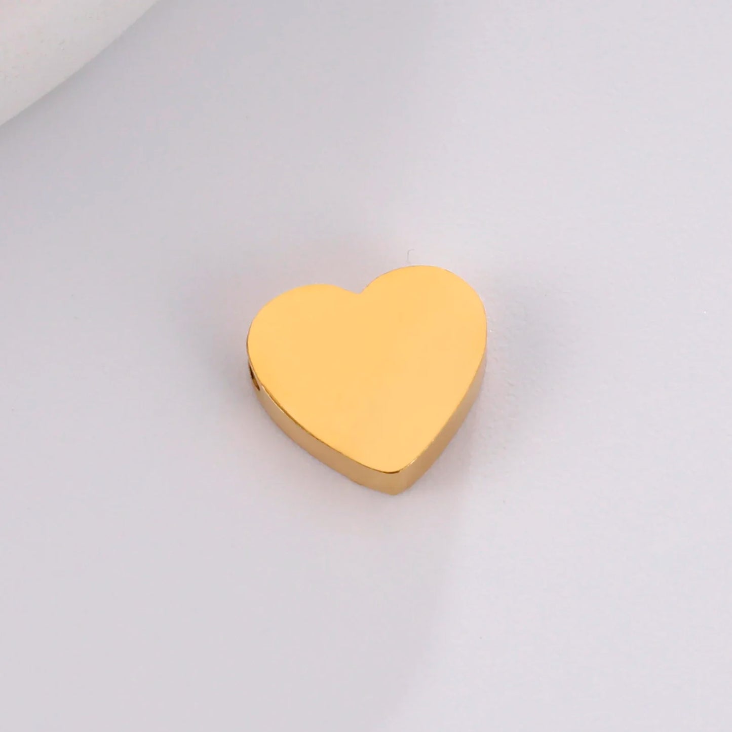 Initial Letter Heart Charm Stainless Steel Gold Color