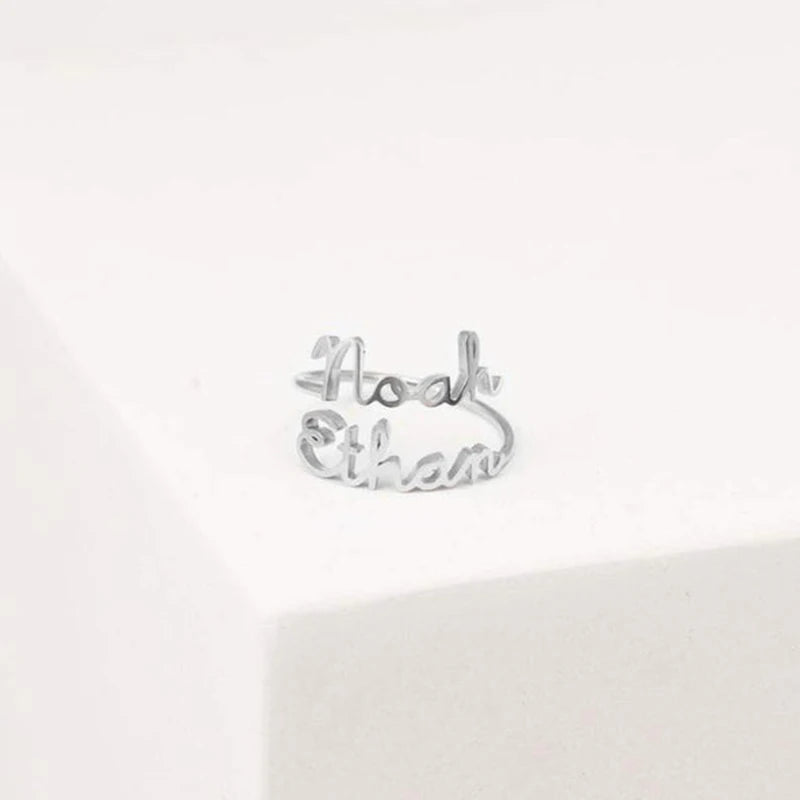 Valentine's Day Gift Personalized Customized Double Name Ring