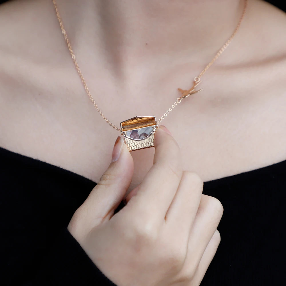Envelope Pendant Necklace Custom your message or Photo Mail Pendant