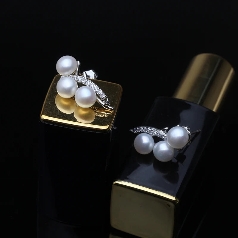 Natural Freshwater Multi-Pearl AAA Grade Earrings for Women