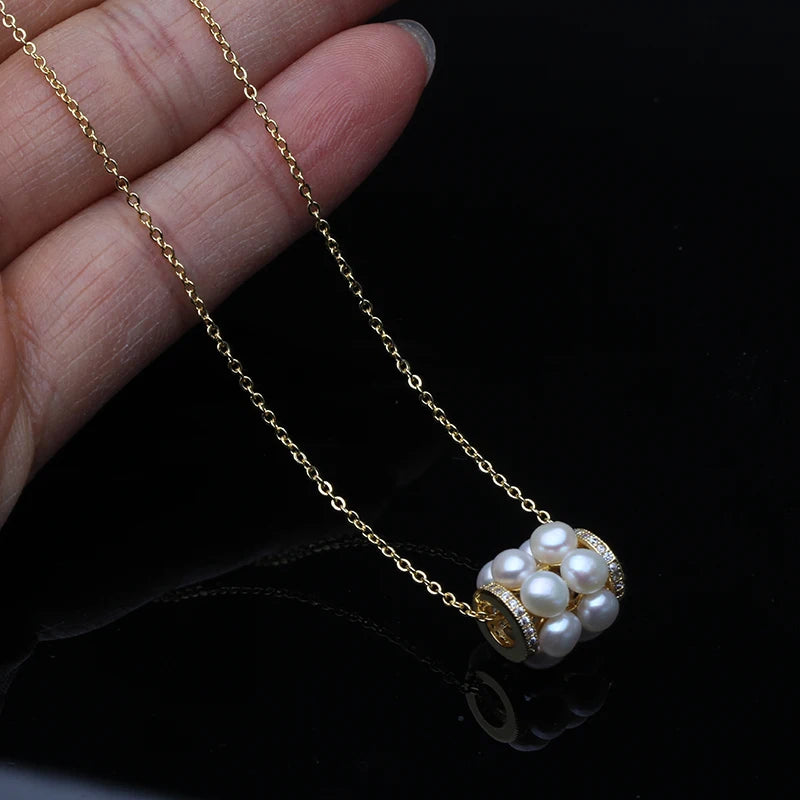Natural Freshwater Pearl Necklace Pendant For Women