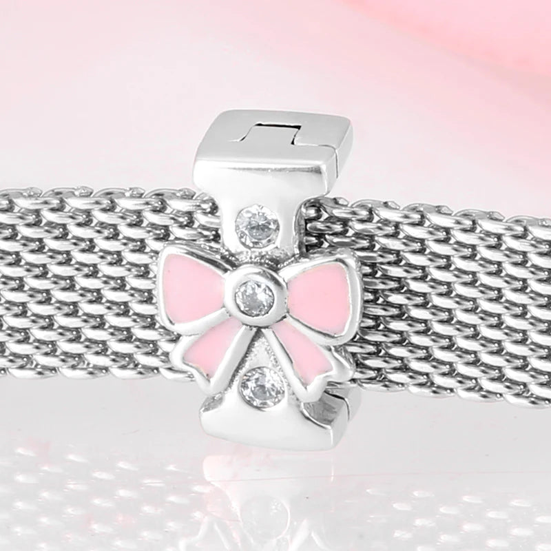 Top quality 925 Sterling Silver Letter A to Z Zircon clips Beads
