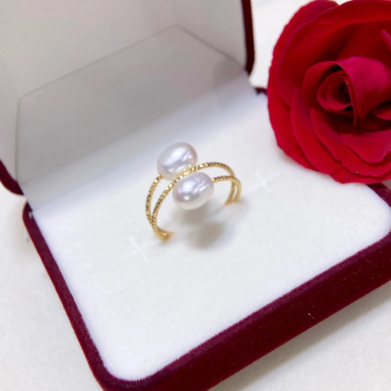 Natural Freshwater Rice Pearl Ring – All-Matched Elegant Women’s Fashion Jewelry
