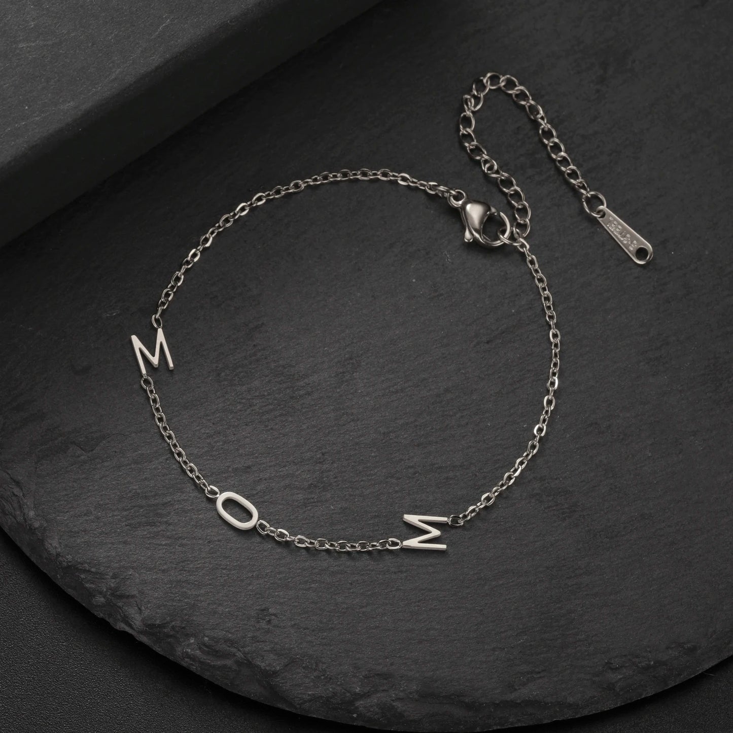 Custom Initial Letter Bracelet For Women - Stainless Steel