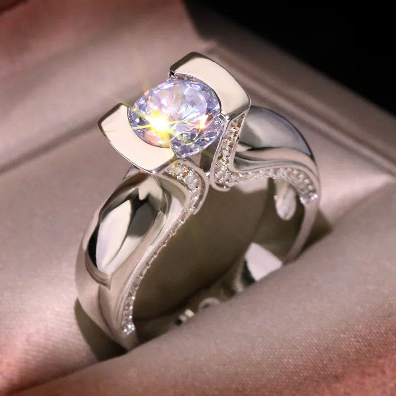 Vintage Love S925 Silver Ring for Women – Big Zircon Jewelry