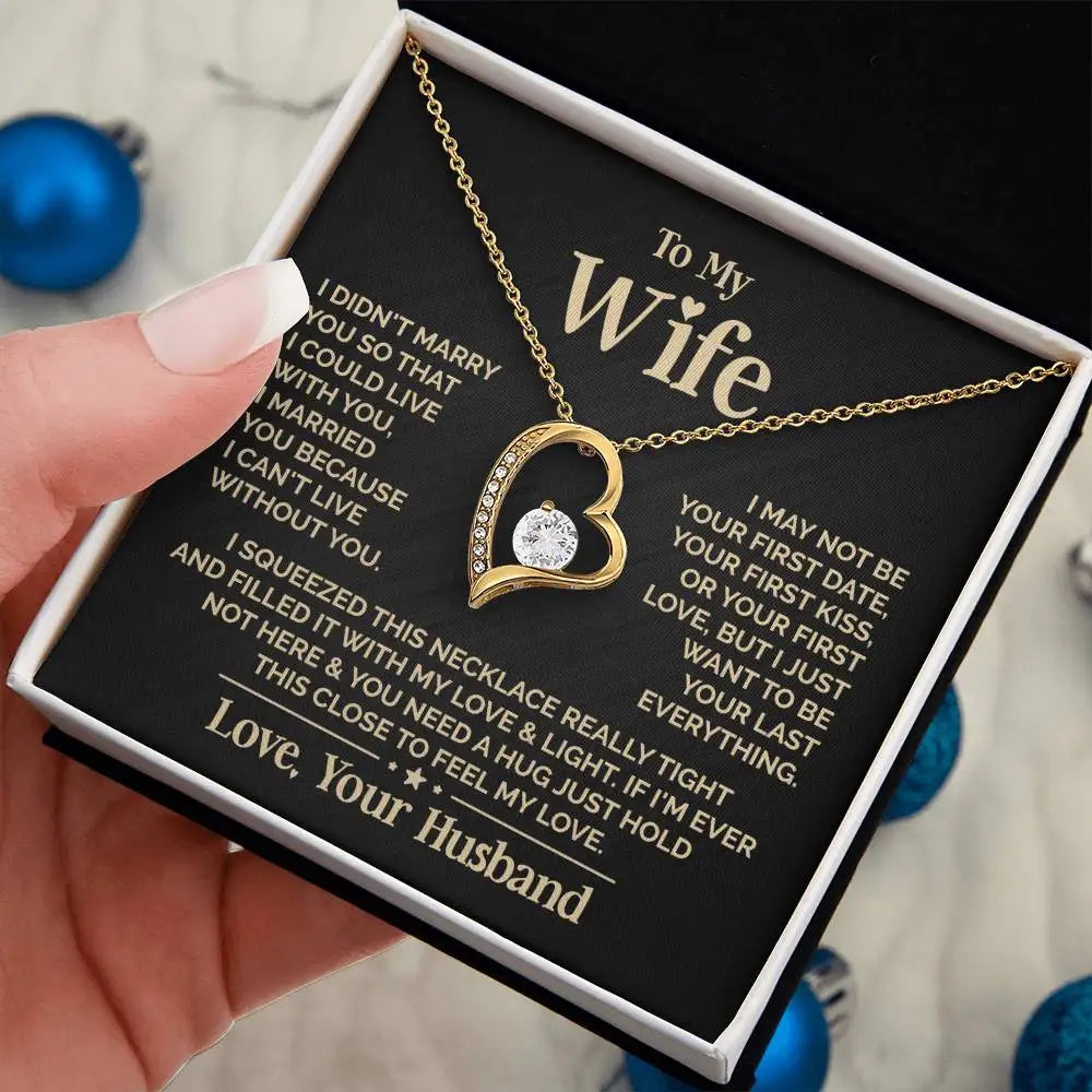 To My Love – Heart Necklace Gift for Wife
