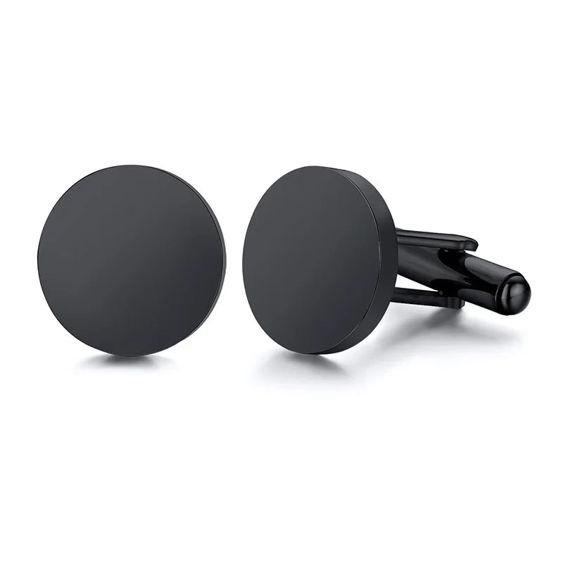 Personalized Men's Shirt Stainless Steel Cufflinks
