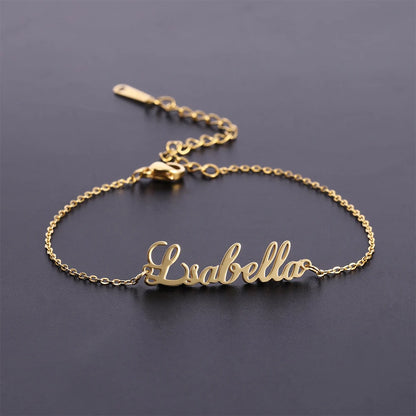 Custom Name Anklet Bracelet for Women Personalized Stainless
