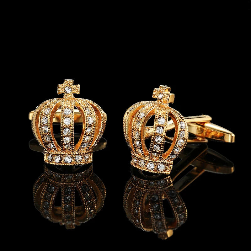 18K Gold-Plated Luxury Cufflinks Classic Style For Men's French Shirt