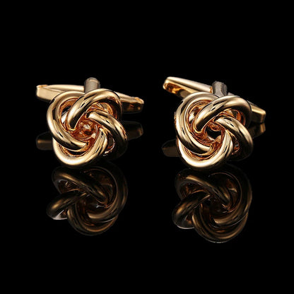 18K Gold-Plated Luxury Cufflinks Classic Style For Men's French Shirt