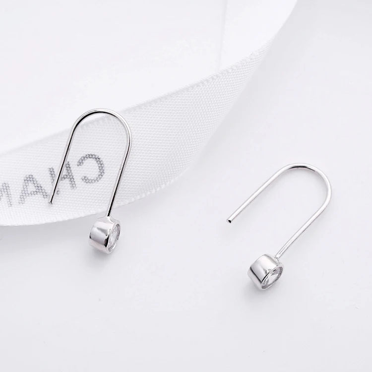 925 Sterling Silver Cubic Zirconia Dangle Earrings