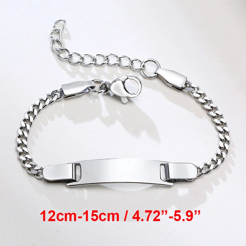Custom Engraved Name and Birth Date Bracelet – Personalized Birthday Gift