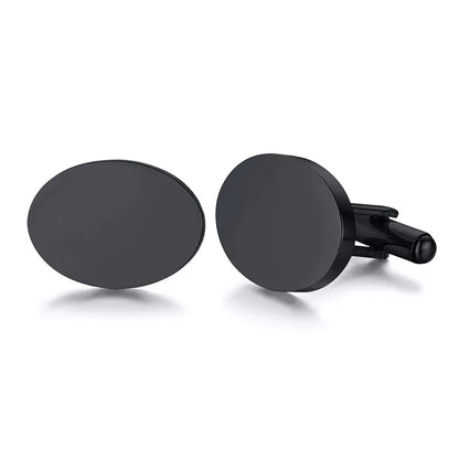 Personalized Men's Shirt Stainless Steel Cufflinks