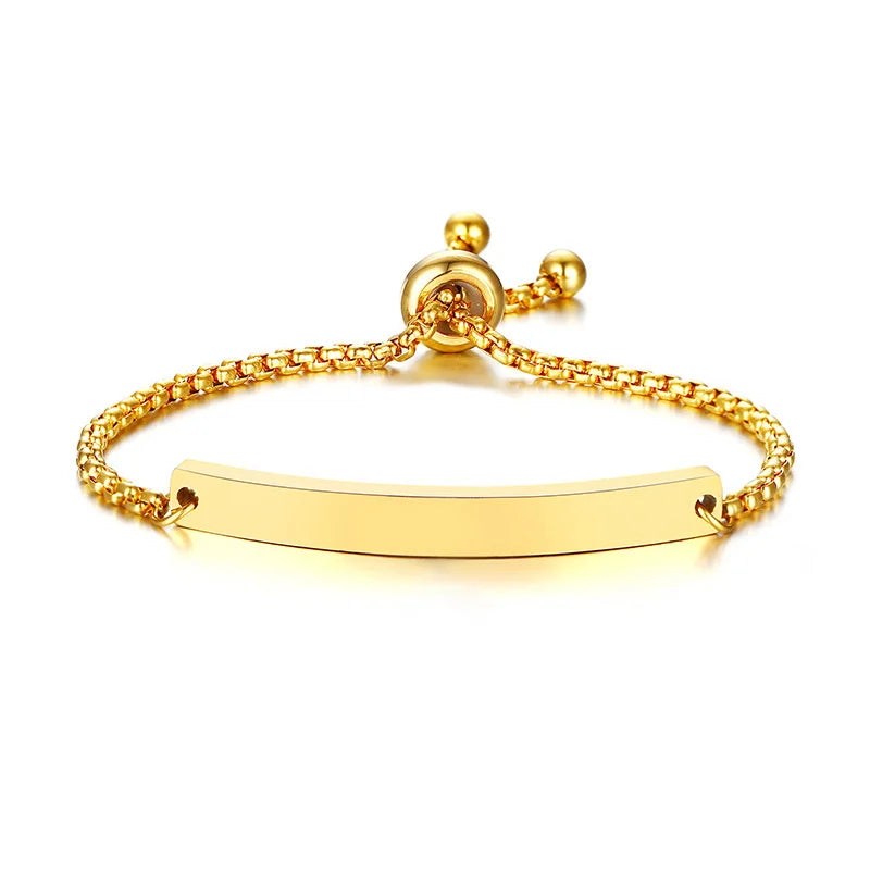Custom Engraved Name and Birth Date Bracelet – Personalized Birthday Gift