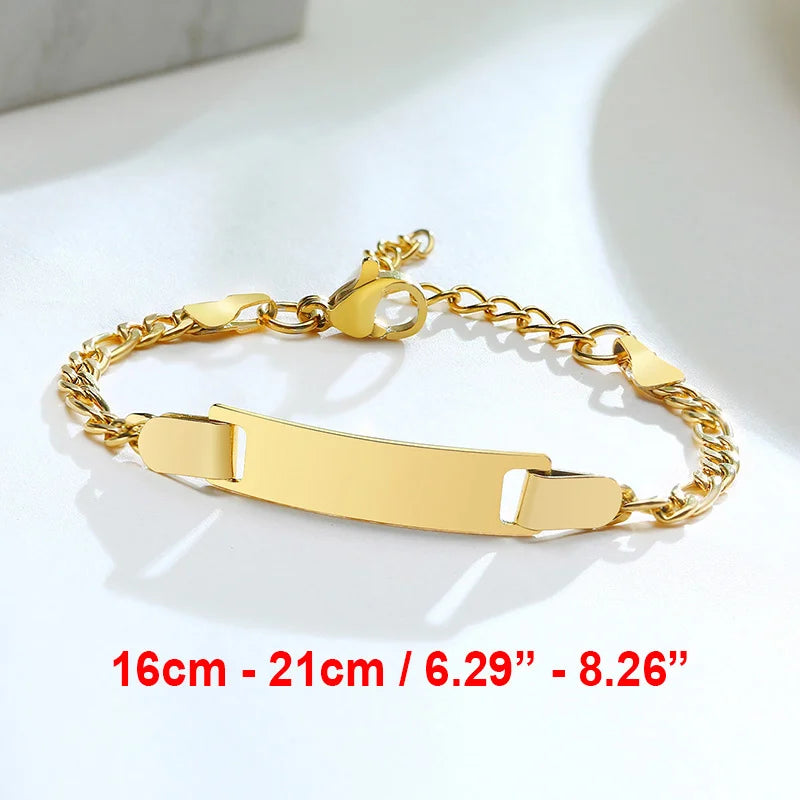 Custom Engraved Name and Birth Date Bracelet – Personalized Birthday Gift