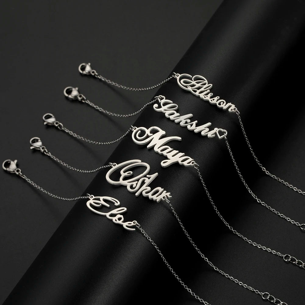 Unique Custom Name Anklet Stainless Steel Customized