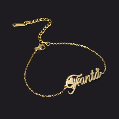 Unique Custom Name Anklet Stainless Steel Customized