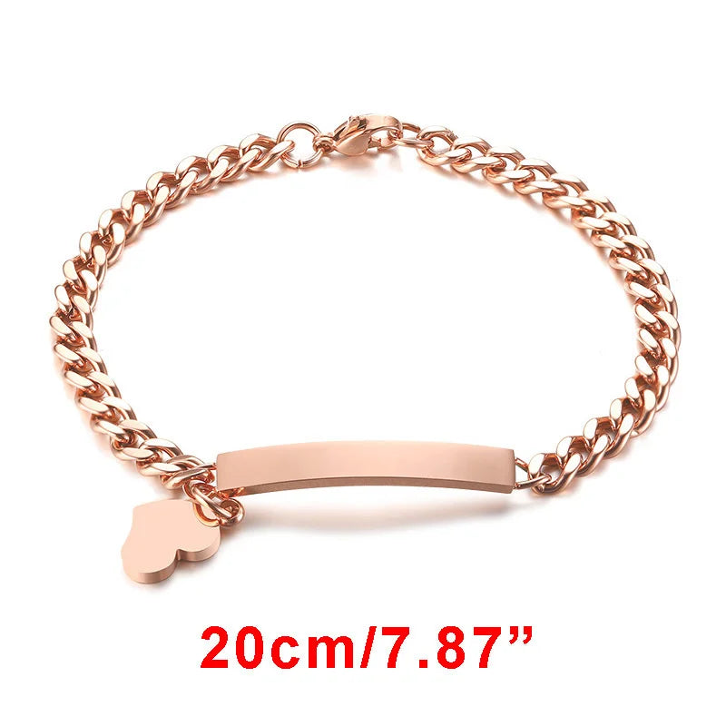 Custom Engraved Name and Birth Date Bracelet – Personalized Birthday Gift