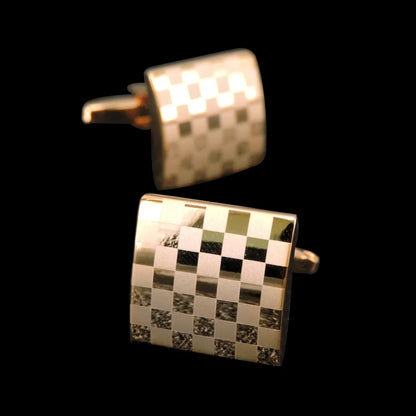 18K Gold-Plated Luxury Cufflinks Classic Style For Men's French Shirt