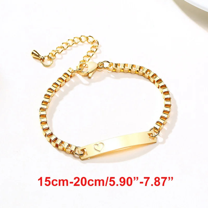 Custom Engraved Name and Birth Date Bracelet – Personalized Birthday Gift