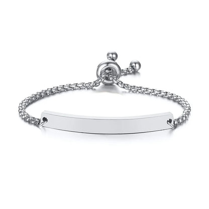 Custom Engraved Name and Birth Date Bracelet – Personalized Birthday Gift