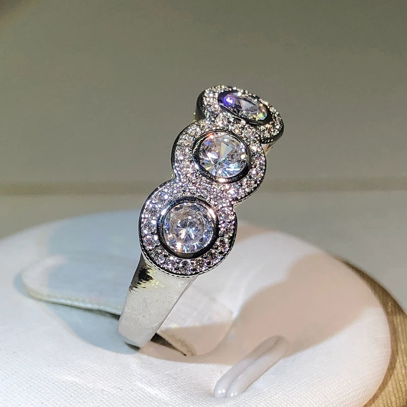 New Arrival Round AAAA+ Zircon Wedding Engagement Ring