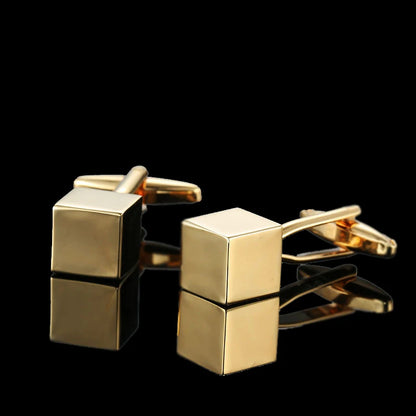 18K Gold-Plated Luxury Cufflinks Classic Style For Men's French Shirt